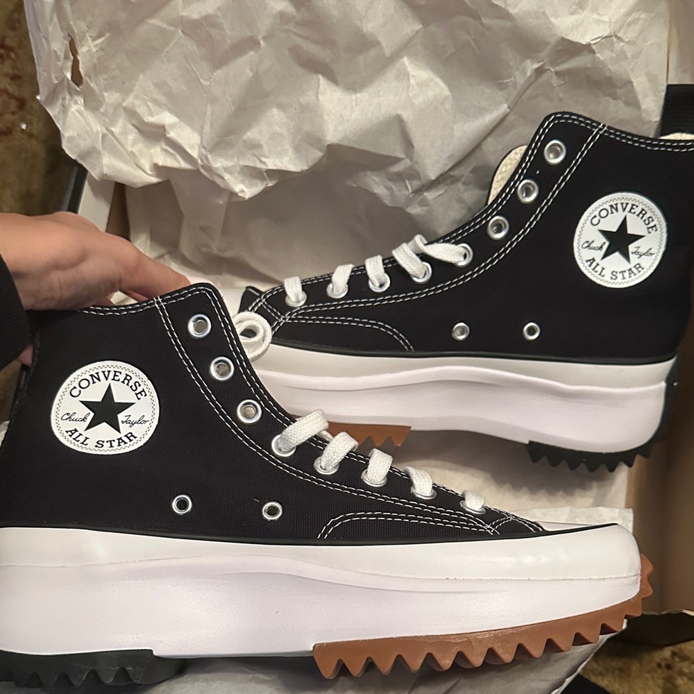 Converse Black and White Platform High-Tops